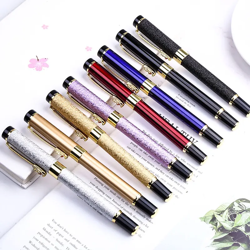 

Luxury Matted Metal Gel Pen Chinese Dragon Clip Write High Quality Cool Office Stationery Personalized Custom Logo Teacher Gift