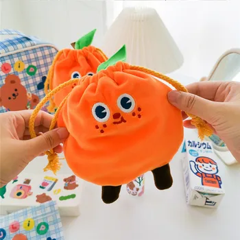 

Milkjoy Kawaii Orange Drawstring Bag Cute Accessories Pouch Bag Travel Underwear Sub-packing Storage Bag
