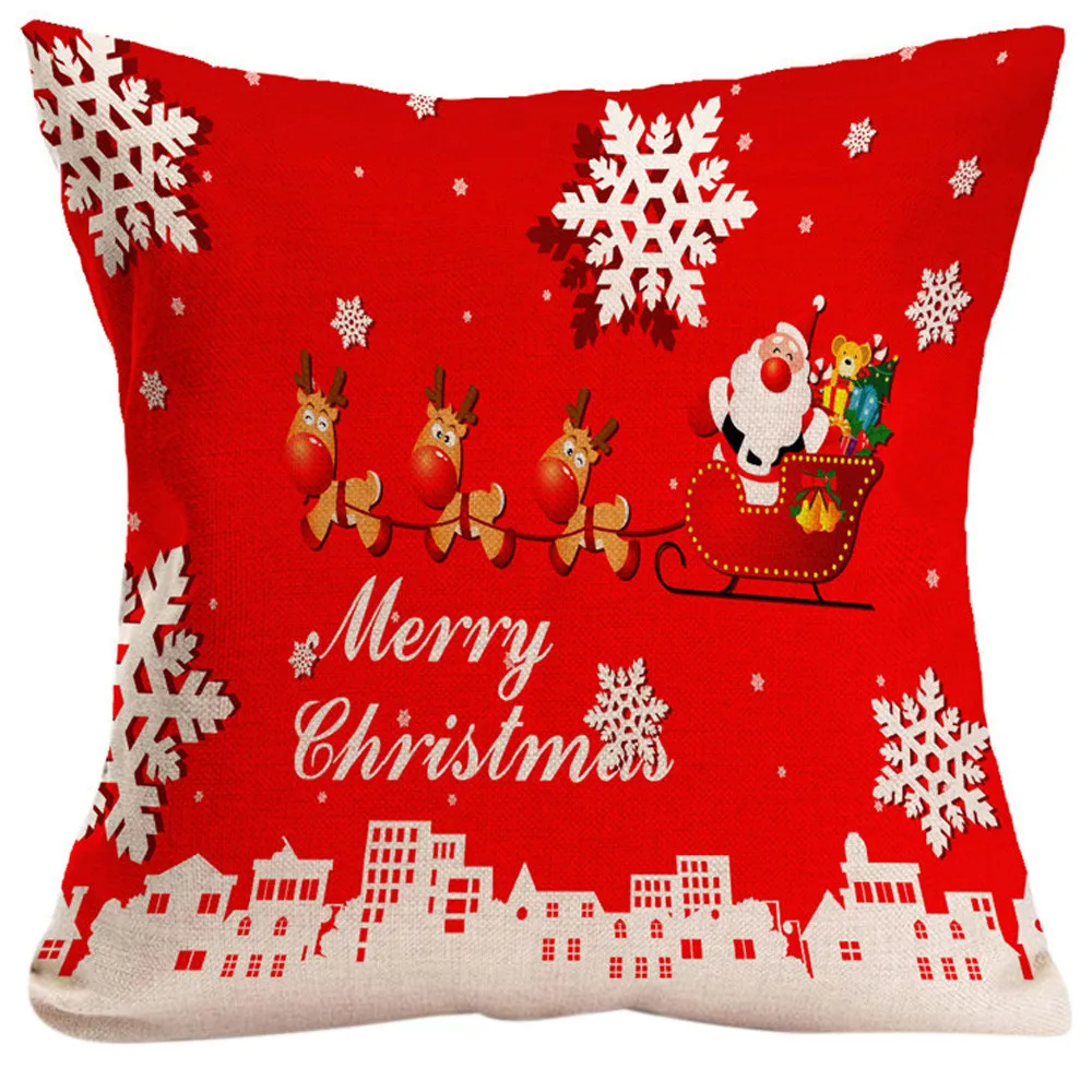 Рождественская наволочка для дивана, кровати, чехол для подушки, рождественские декоративные подушки, чехол для рождественской вечеринки, праздничная наволочка для подушки, домашний декор 45 см - Цвет: G