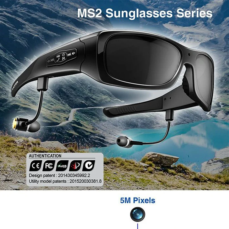 FOOANG Camera glasses camcorders portable DV Video recorder microphone HD record DVR vidicon bluetooth earphones | Электроника
