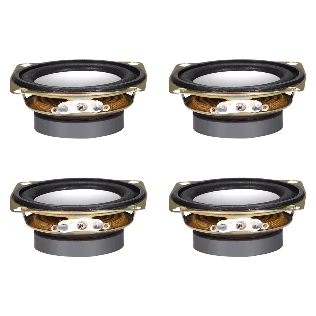 

uxcell 4pcs 3W 4 Ohm DIY Magnetic Speaker 52mm Square Shape Replacement Loudspeaker for Home Audio-Visual Equipment