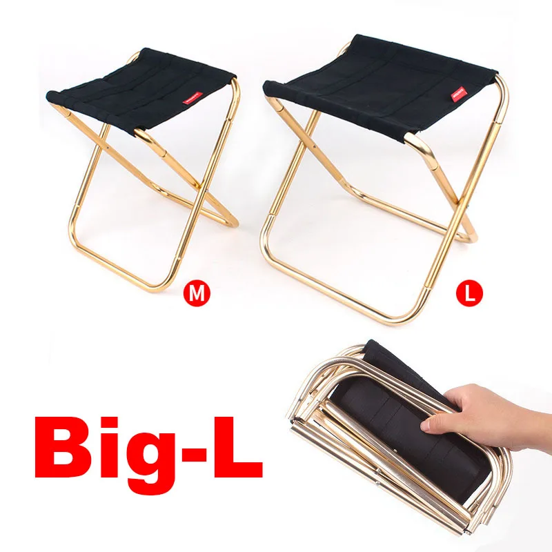 Folding Chair Aluminum Ultralight Portable Camping Stool for Outdoor Fishing Hiking Backpacking Travelling Little Stools | Спорт и