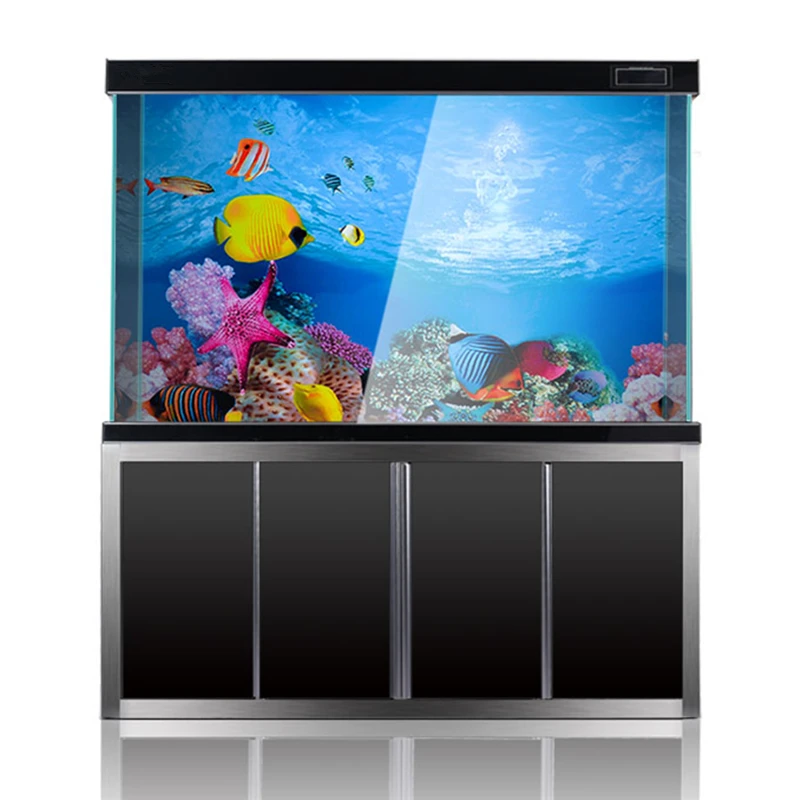 PVC Double Side Aquarium Poster Background Decoration Ocean Secen Aquatic Background Poster For Fish Tank Wall 30/40/50cm Height fish tank ornaments fish tank decorations aquarium ornaments fish tank backdrop wall art poster