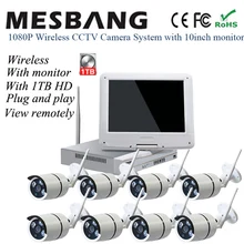 960P с 1 ТБ HDD CCTV Камера беспроводная система безопасности Камера система Wi-Fi IP Камера системы наборы с 10 дюймов монитор