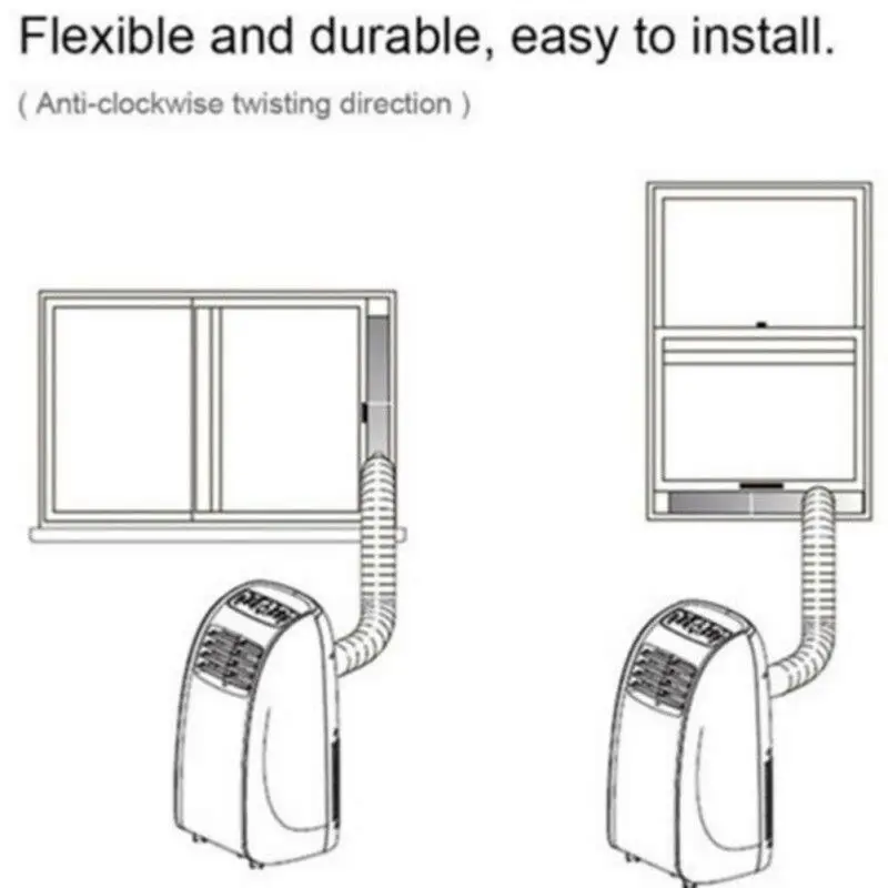 

Flexible Air Conditioner Exhaust Pipe Vent Hose Duct Outlet Free Extension For Portable Air Conditioner
