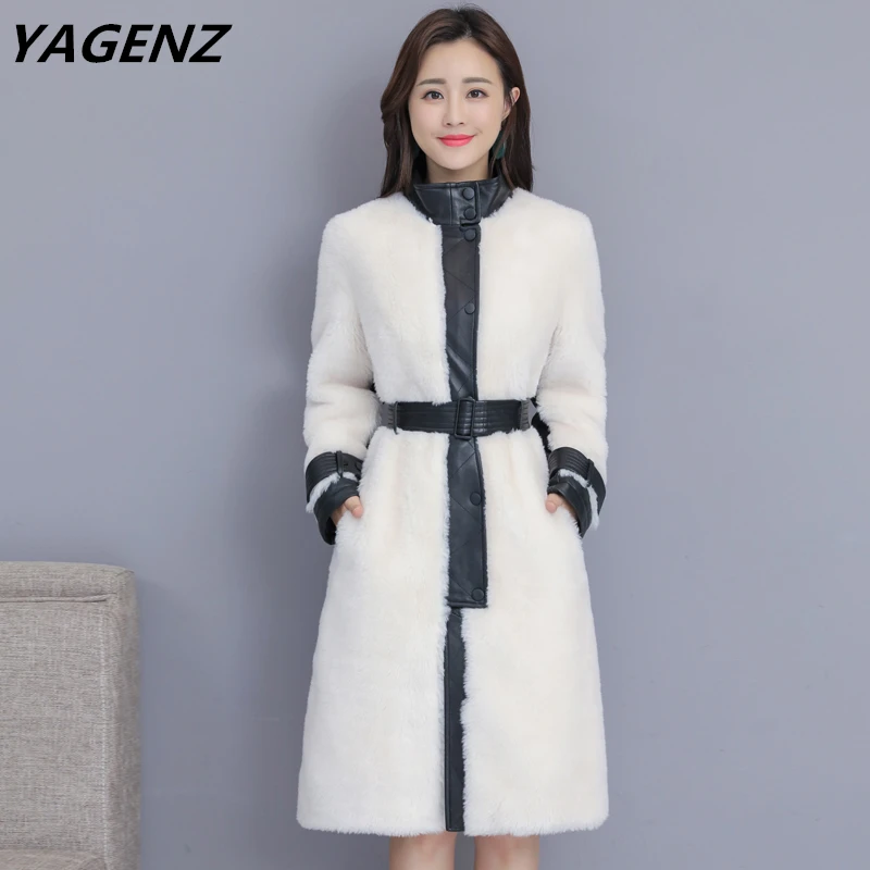 2019 зимнее Новое плюшевое пальто женское из овечьего меха утепленные женские