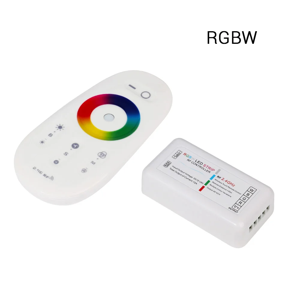 

DC12-24A 2.4G 12A RGBW LED Controller Touch screen RF wireless Remote Controller with Holder For LED Strip 5050 RGBW RGBWW