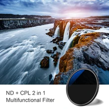 K & F CONCETTO 2-in-1 62-82 millimetri Filtro a Densità Neutra ND8 di Polarizzazione Circolare CPL filtro per L'obiettivo della fotocamera DSLR Impermeabile