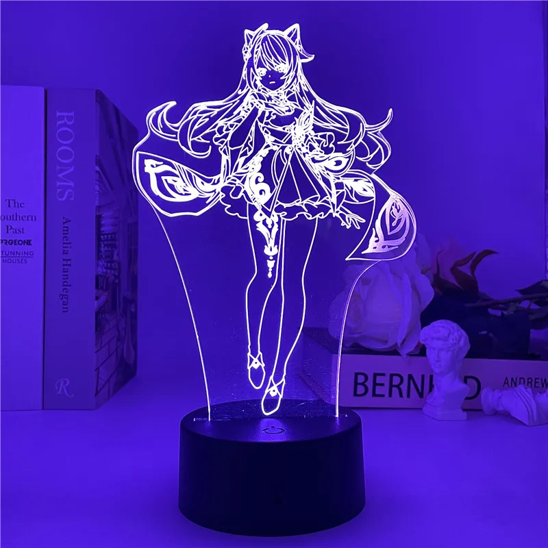 Genshin Impact Night светильник 3D LED Game decoration s для декора атмосфера прикроватный подарок