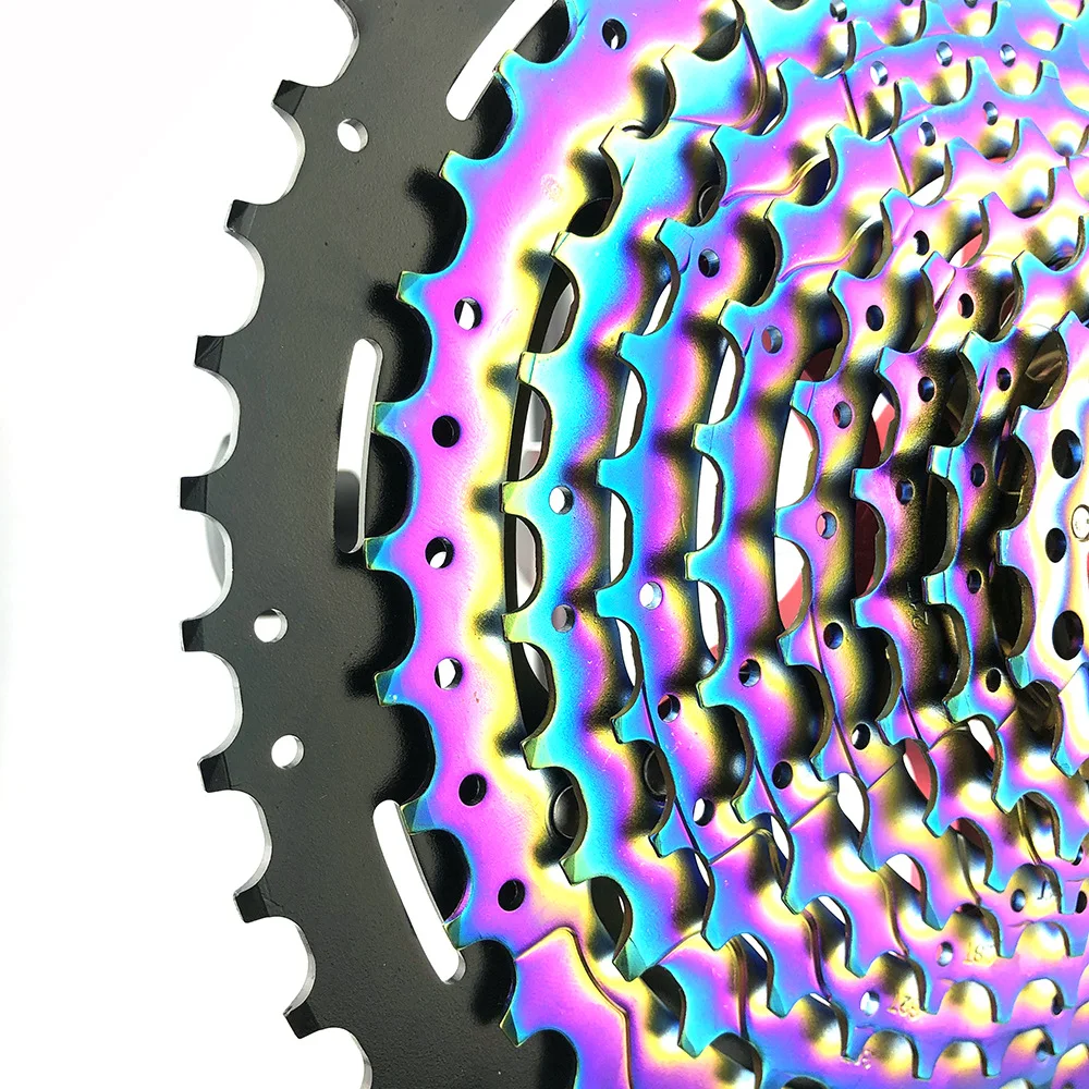 MTB 11S 11-50T Rainbow Cassette 11 Speed Cassette Full steel Durable Ultralight Mountain Bike Flywheel Sprocket For Shimano Sram