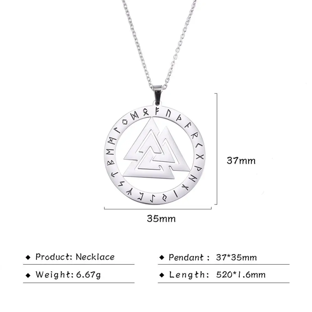 Mój kształt Hrunger Odins Valknut Rune koło Viking Symbol naszyjnik stal komunikat Choker wisiorek naszyjniki biżuteria Nordic