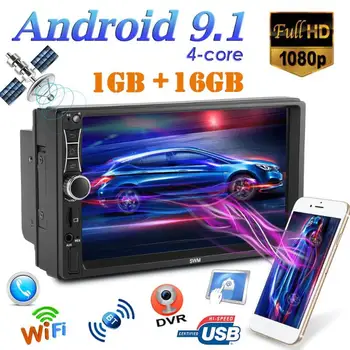 

A2 Upgraded Car Radio 2 DIN Android 9.1 Car Stereo 7 inch Quad Core GPS Navigation Bluetooth WiFi USB Radio Receiver Head Unit