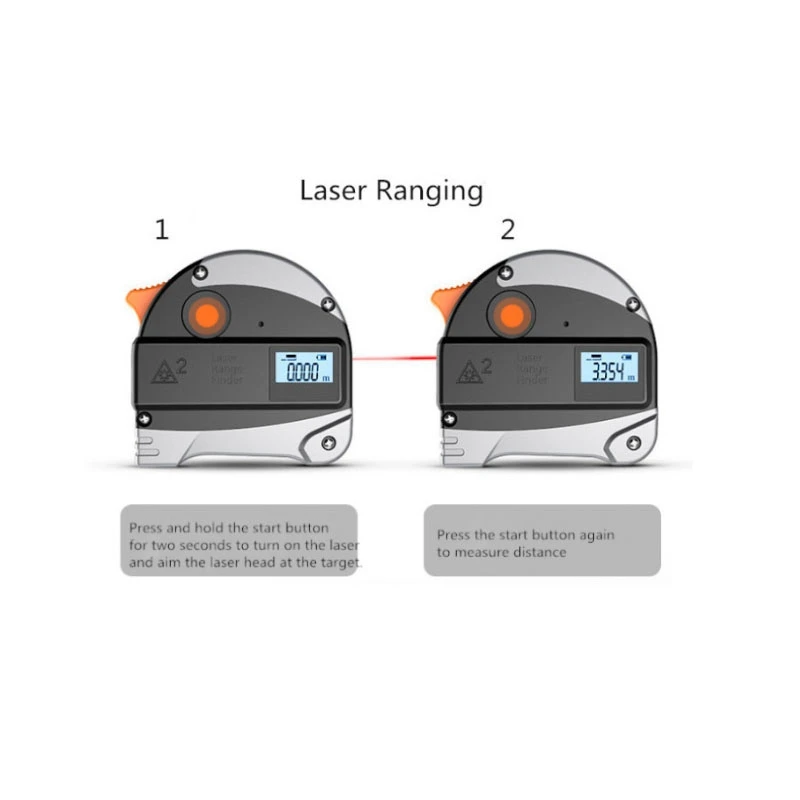 PINTUDY 30M 40M Digital Laser Rangefinder Rechargeable With 5M Infrared Tape Measure Distance Meter Portable Retractable Ruler PINTUDY 30M 40M Digital Laser Rangefinder Rechargeable With 5M Infrared Tape Measure Distance Meter Portable Retractable Ruler