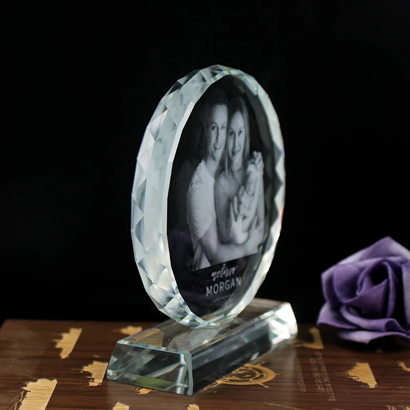 Bezpłatne dostosowane szkło kryształowe koło kształt ramka na zdjęcia spersonalizowany obraz Album fotograficzny prezenty urodzinowe dla dziewczynek do dekoracji domu 3 Bezpłatne dostosowane szkło kryształowe koło kształt ramka na zdjęcia spersonalizowany obraz Album fotograficzny prezenty urodzinowe dla dziewczynek do dekoracji domu 3