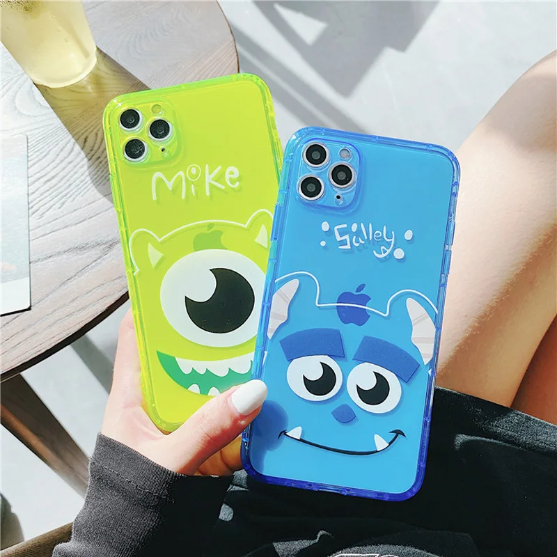

Funny Cartoon Case For iPhone 11 Pro Max SE 2020 X XR XS Max 7 8 Plus Fluorescent Transparent Soft Silicone Phone Back Cover