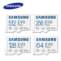 SAMSUNG EVO Plus Micro SD Card 128GB 256GB 512GB A2 V30 U3 Transfer 130MB/s Memory Card C10 U1 TF Card 64GB V10 A1 Memory Card 2