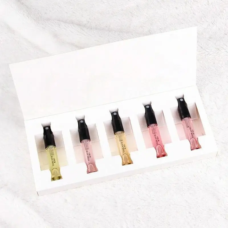 5Pcs/Set 3ML Perfume Fragrance Durable For Women Atomizer Essential Oil Parfum Fashion Lady Flower Fruit Fragrance With Box