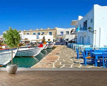 

Beibehang Custom wallpaper sea view restaurant ship background wall mural home decoration living room bedroom 3d wallpaper mural