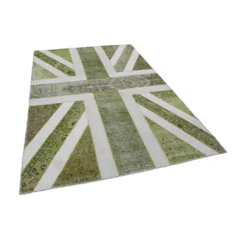 

200x300 Cm Uk Handmade Flag Patchwork Rug-7x10 Ft