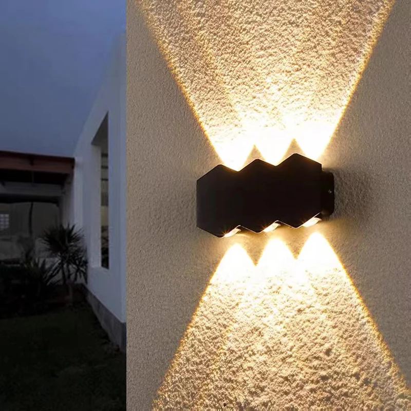 

LED Wall Lamp Waterproof Outdoor Aluminum Wall Light AC110-220V Porch Garden Bedroom Surface Mounted Indoor Sconce Luminaire