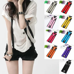 Mens Womens Clip-on Suspenders Elastic Y-Shape Adjustable Braces Colorful For Female Male Unisex Fashion Accessory