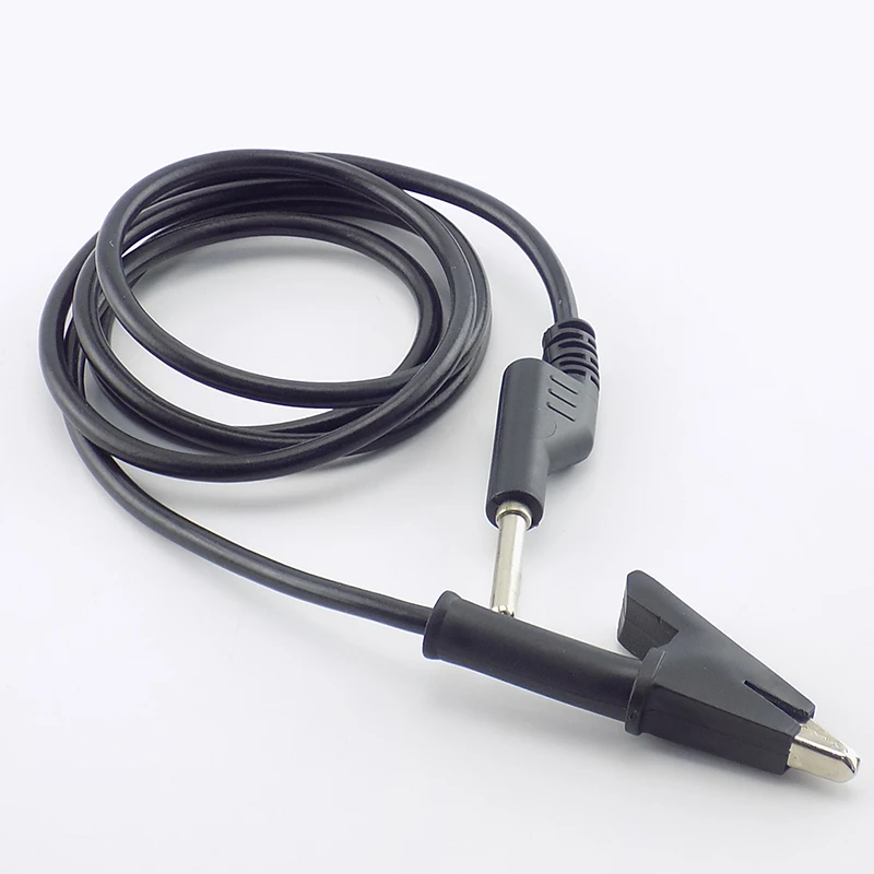 Alligator Clips Electric Test Clamp Test Probes Test Clip Test Hooks Clips Test Leads Test Cable Lead Alligator Clip Adapter Test Lead Wire Test Lead Cable 1M double end Test lead Wire Line electrical Voltage Banana Plug Alligator Clip Clamp Crocodile cable diy for multimeter