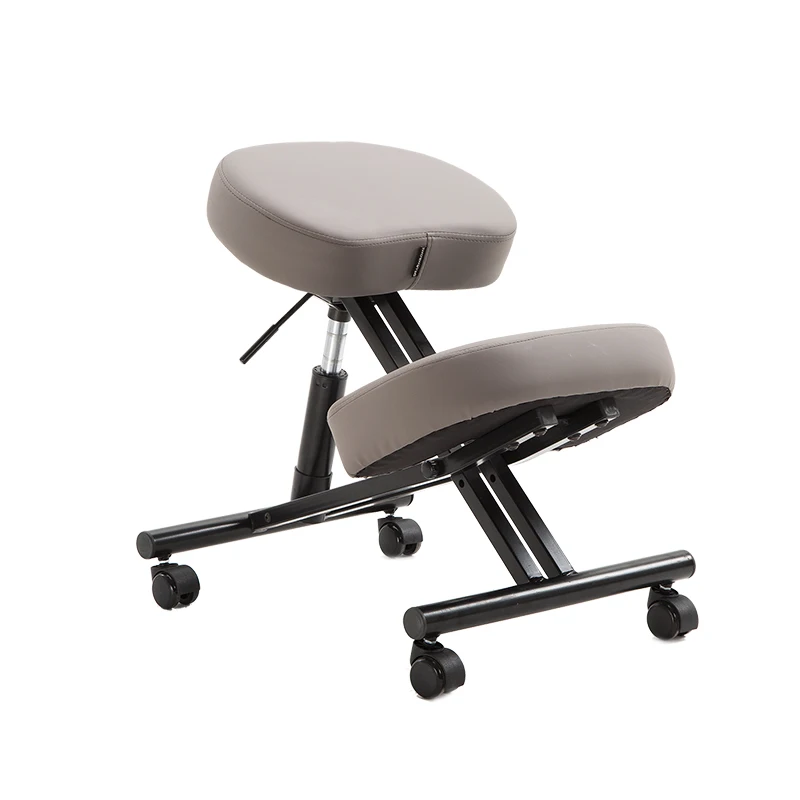 Эргономичный дизайн кожаного офисного кресла на коленях эргономичный стул для осанки-идеально подходит для проблем с шеей, позвоночником, спинкой - Цвет: Grey Color