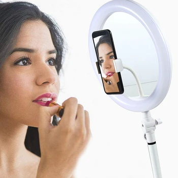 

A+LED Ring Fill Light 10 Inch Retractable Beauty Desktop Live LED Flash Auroral Cold and Warm Light