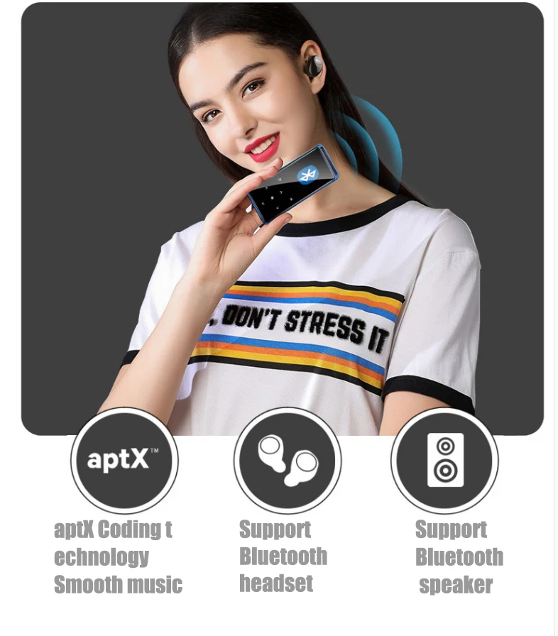 Mp3 плеер без потерь BENJIE M6 Bluetooth 5 0 16 ГБ Hi Fi Портативный аудиоплеер с FM радио