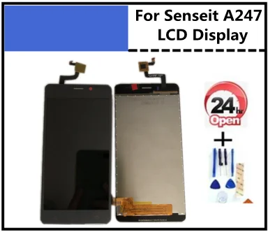 Для Senseit A247 ЖК-дисплей с сенсорным экраном сенсорный стеклянный дигитайзер в