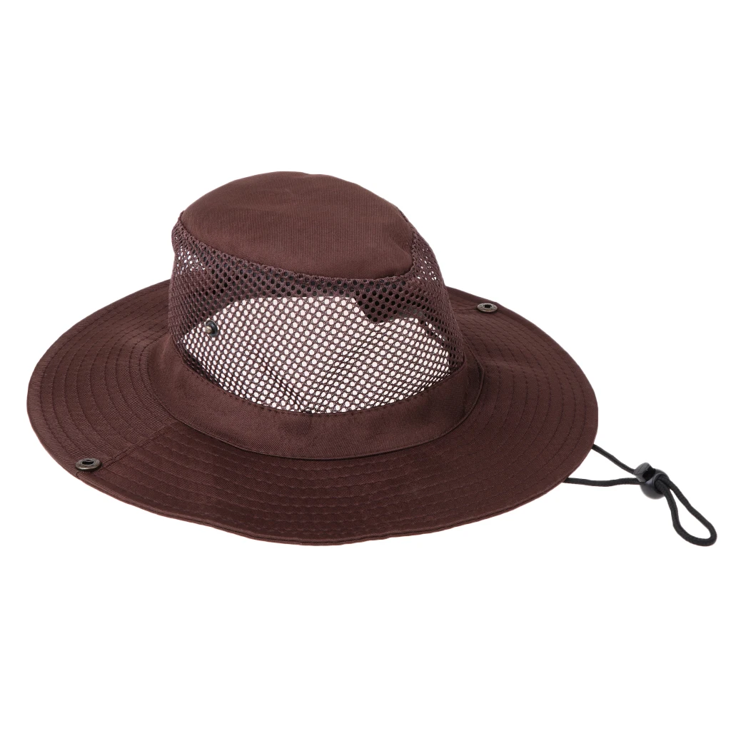 Outdoor Sun Protection Wide Brim Bucket Hat Breathable Boonie Cap for Fishing Boating Hunting Hiking Camping