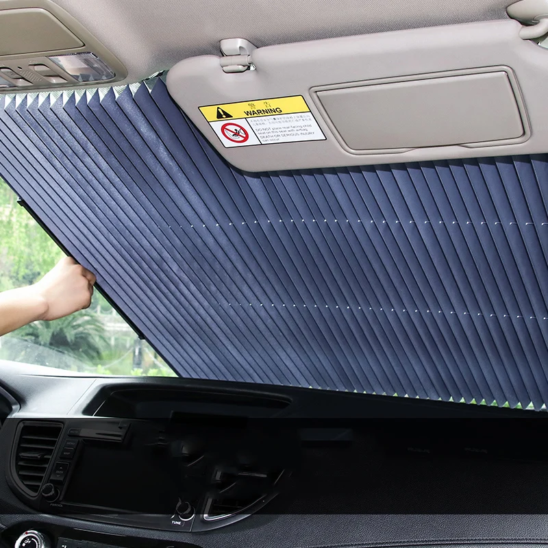

Telescopic Car Front Windshield Sunshade 46CM / 65CM / 70CM / 80CM Upgarde Rear Window Sun Visor Anti-UV Curtain