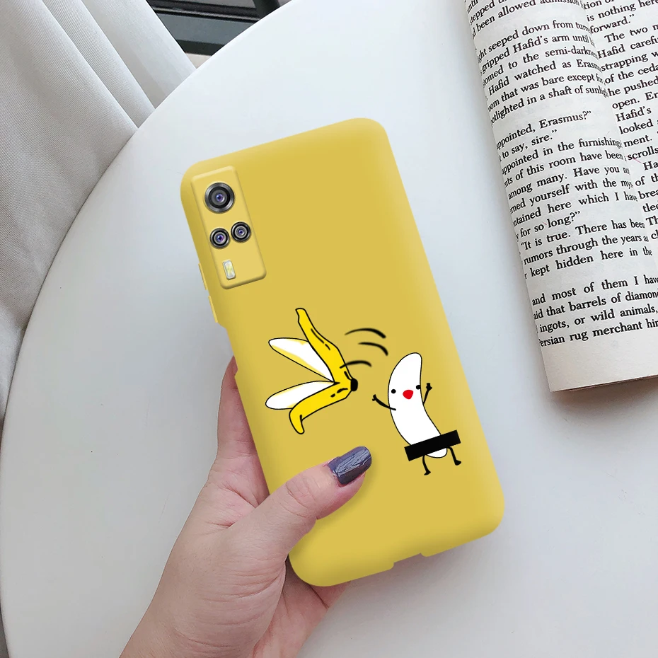 phone pouches For Vivo Y53s 4G Case 6.58'' Cute Cartoon Painted Silicone Slim Matte TPU Back Cover For Vivo Y53s Vivo Y53s Y 53s 4G Phone Case mobile flip cover