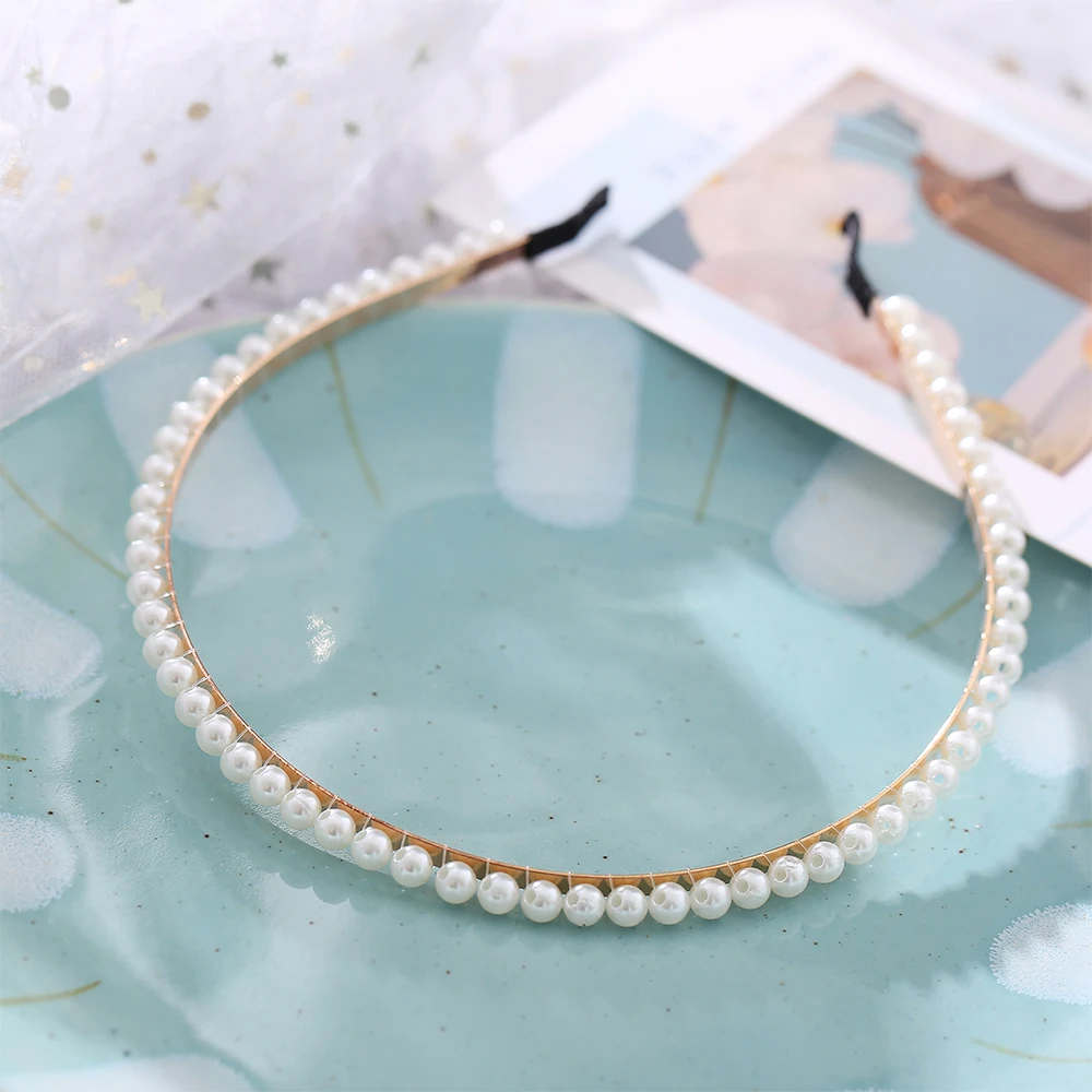 Haarbänder aus Metall für Frauen, Haarschmuck, Designer-Band, Reifen, Schleife, Hochzeit, Perlen-Stirnband, Metall-Braut-Kopfbedeckung, Bänder, Clip – Detail 13