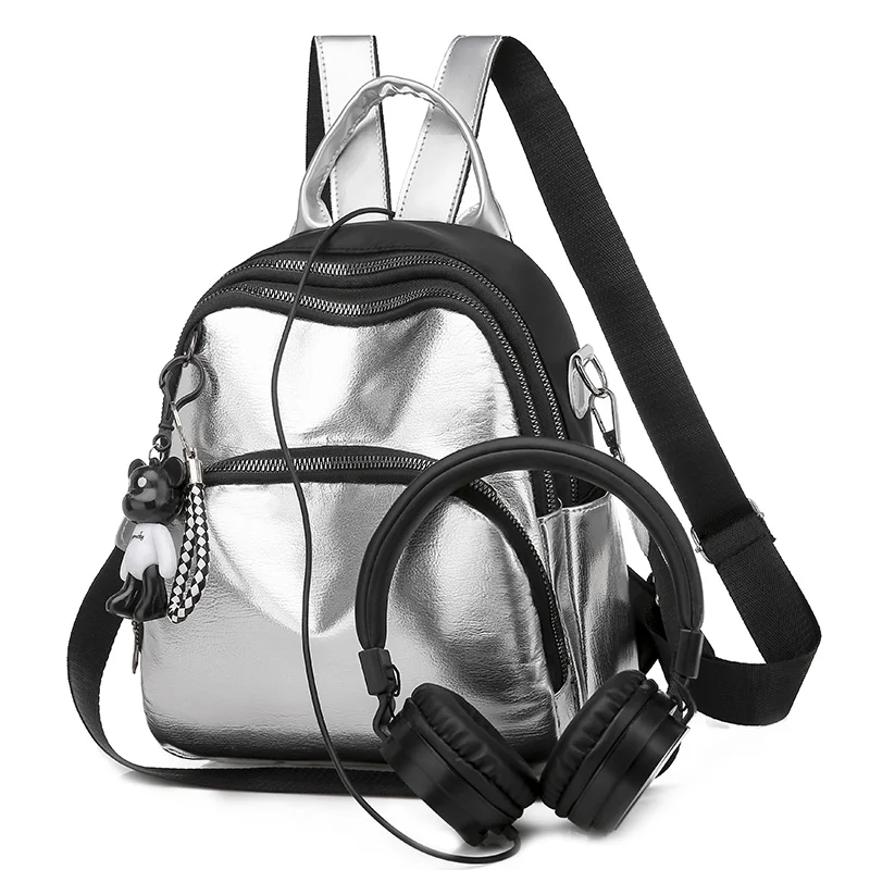 

Fashion Mini women's backpack locomotive wind color PU leather youth college school bags travel street shoot trend shoulder bags