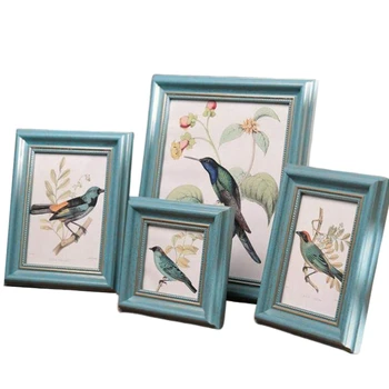 

4 Pieces / Set Green European Style Photo Frame on Table