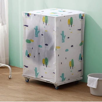 

Fully Automatic Roller Washer Waterproof Cover Dustproof Washing Machine Cover PEVA Case Protective Dust Jacket Front Top Open