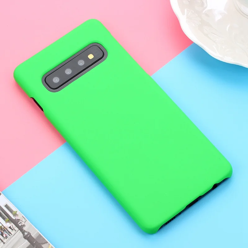 Green Роскошный прорезиненный Матовый Жесткий пластиковый Чехол для samsung Galaxy S10 S10E S8 S9 Plus, чехол для телефона s - Цвет: Green