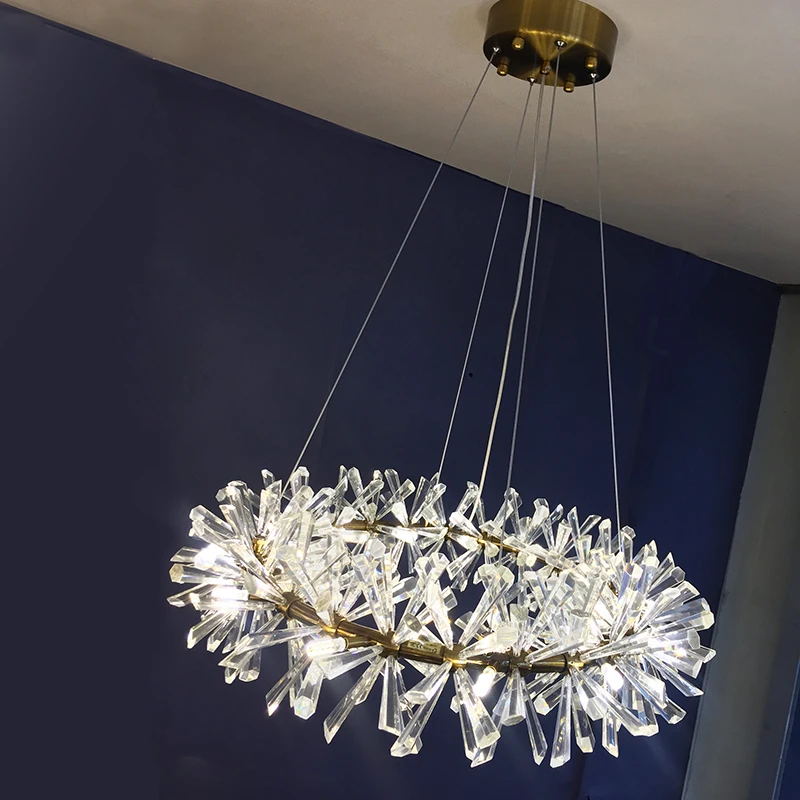 Flower Crystal Chandelier for Home Decoration G4 220V/110V Winfordo