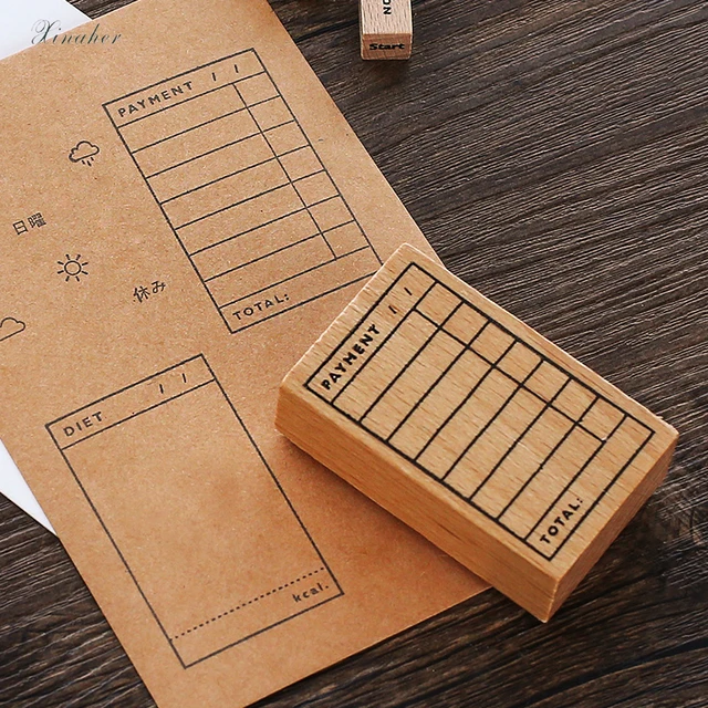 Planner Tracker Wooden Stamps