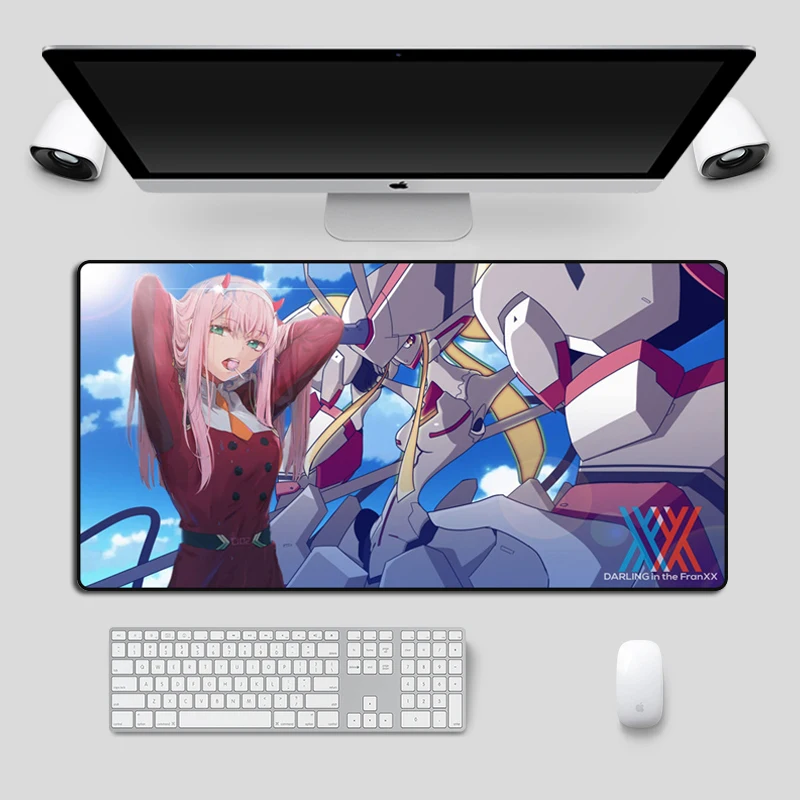 

Large Japan Anime Darling in the FranXX Mousepad 60x30cm Computer Gamer Locking Edge Keyboard pad Laptop Notebook Desk Mat