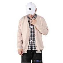 Корейский мужской кардиган вязаный Хип Хоп Твердые пуговицы кашемировые свитера мужские трикотажные мужской джемпер колледж куртка повседневная Уличная