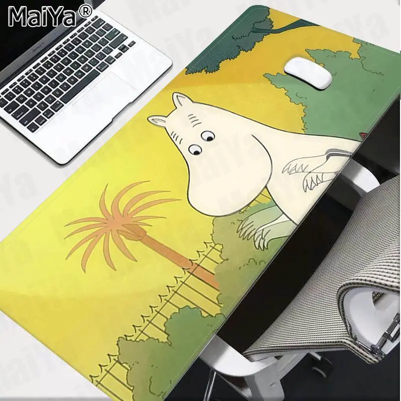 Maiya Custom Skin cute hippo Moomin Pikku myy игровой коврик для мыши для ноутбука большой коврик для мыши Коврик для клавиатуры