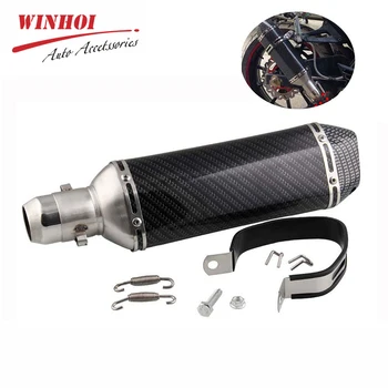

Motorcycle Exhaust Muffler Carbon Fiber+Stainless Steel 50mm Universal for Yamaha for Kawasaki for Suzuki Motor Exhaust Muffler