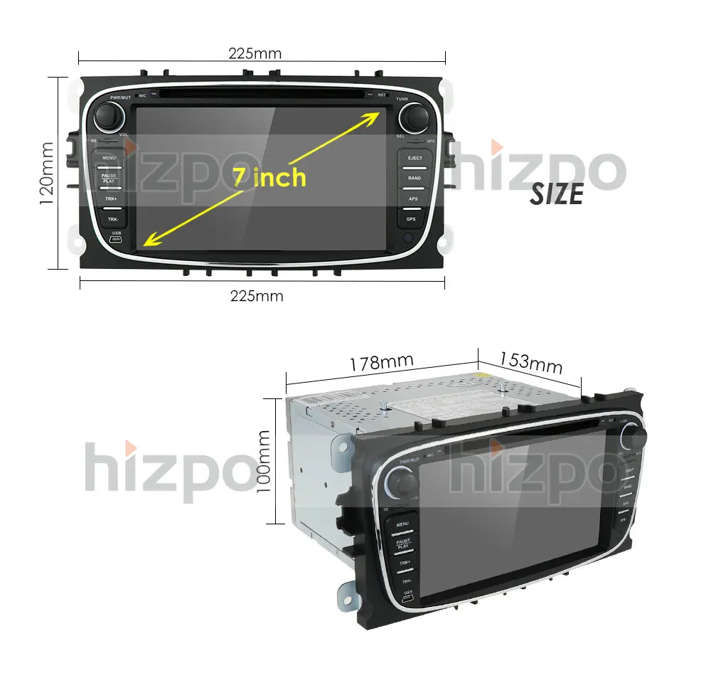 2 din DSP Android 10 автомобильный DVD мультимедийный плеер GPS навигатор для Ford Focus2 Mondeo Galaxy