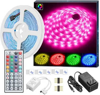 

LED Strip Lights 5M 10M RGB 5050 LED Tape Lights Color Changing LED Strip Lights Full Kit with Remote Home Bar Decoration