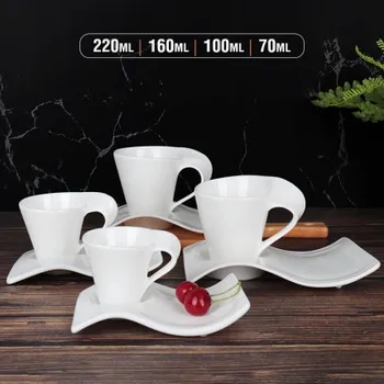 

Wedding 70ml-220ml European Ceramic Coffee Cup And Saucer Milk Mug Afternoon Tea Cup coffee cup Set