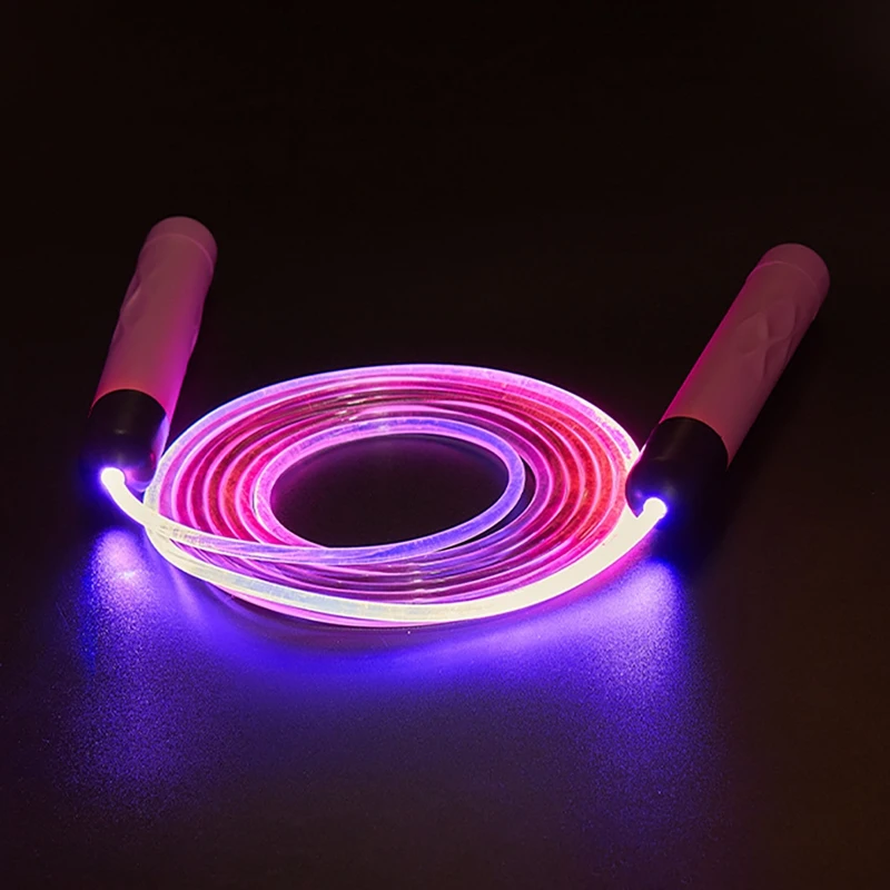 Top! Glowing Luminous Skipping Rope LED Light Up Jump Rope for Kids Children Working Out