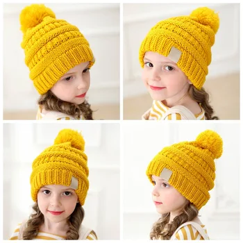 

11 Colors Baby Beanie Cap For 1-8Y Boys Girl Knitting Cute Hat Warm Autumn Unisex Beanie Crochet Cap Baby Warm Winter Hat