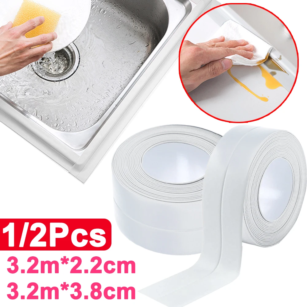Bathroom Shower Bath Sink Sealing Strip Self Adhesive Mould Proof